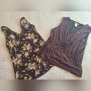 Bundle of two cute casual summer tank tops Victorias secret/sigrid olsen size ML